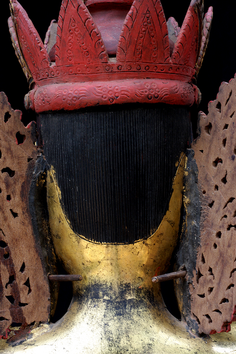 Extremely Rare Early 18C Lacquer Shan Burmese Buddha #DW098